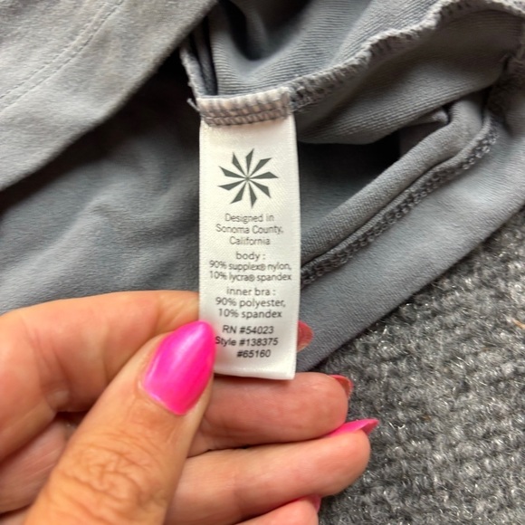 ATHLETA Women’s Grey Athletic Workout Tank Top Style # 138375 size: XL - Picture 5 of 8